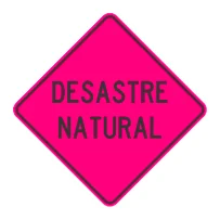 Señal de tránsito: Desastre natural