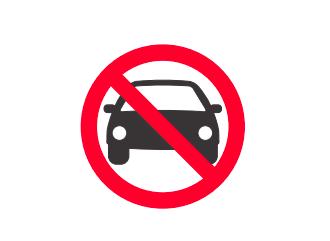 Señal de tránsito: Prohibido circulación de vehículos automotores