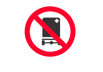 Señal de tránsito: Prohibido circulación de vehículos destinados al transporte de mercancías peligrosas
