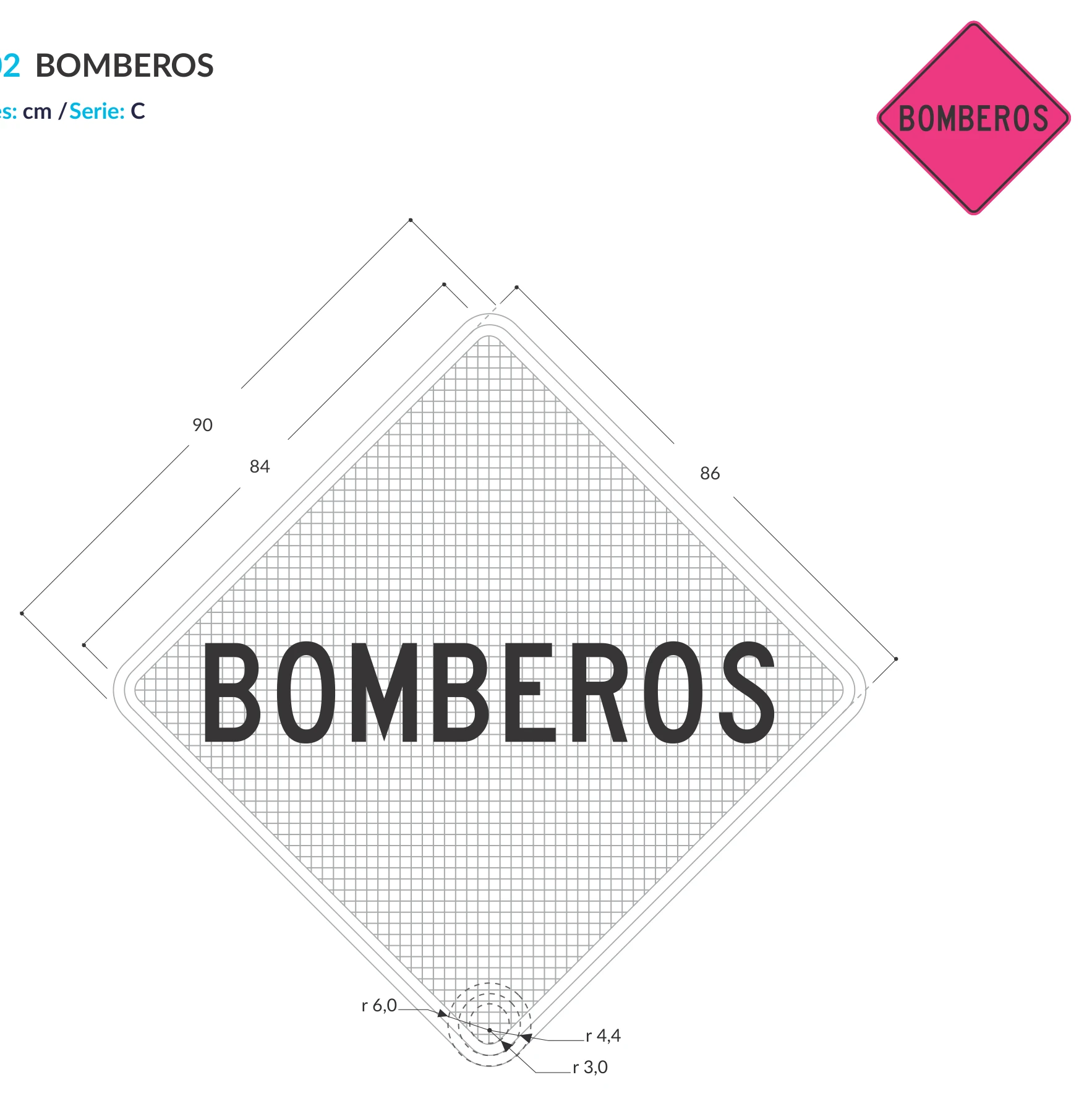 Señal de tránsito: Bomberos