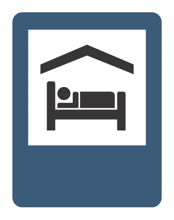 Señal de tránsito: HOSPEDAJE