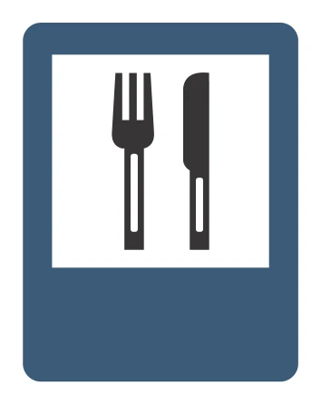 Señal de tránsito: RESTAURANTE