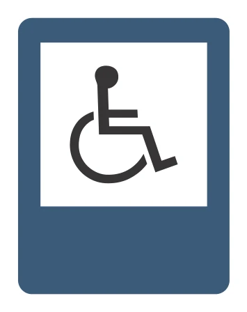 Señal de tránsito: PASO O INSTALACIÓN ACCESIBLE