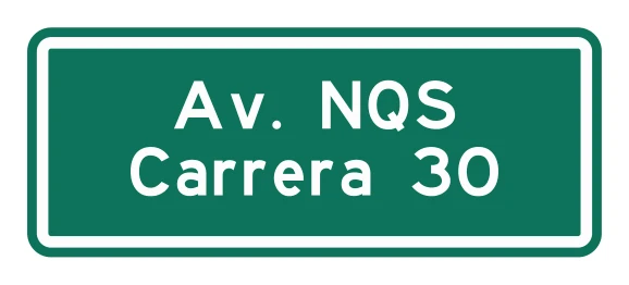 Señal de tránsito: NOMBRE DE CALLES Y NOMENCLATURA URBANA