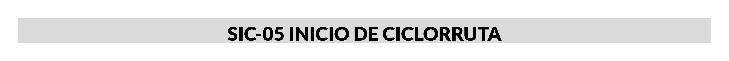 Señal de tránsito: INICIO DE CICLORRUTA