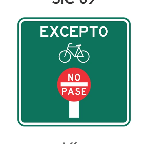 Señal de tránsito: VÍA EXCLUSIVA