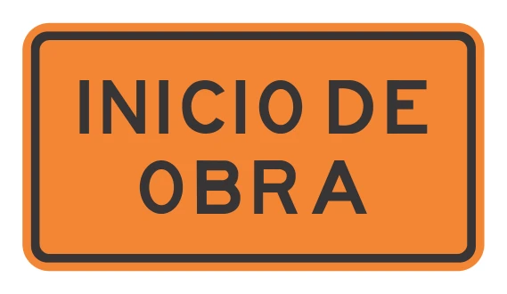 Señal de tránsito: Inicio de obra