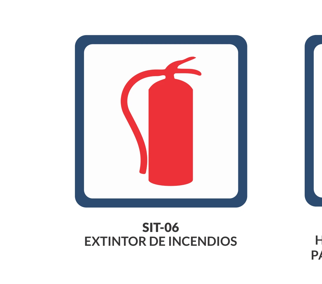 Señal de tránsito: EXTINTOR DE INCENDIOS
