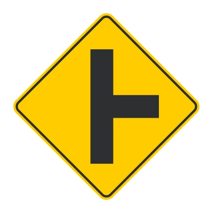Señal de tránsito: Vía lateral derecha