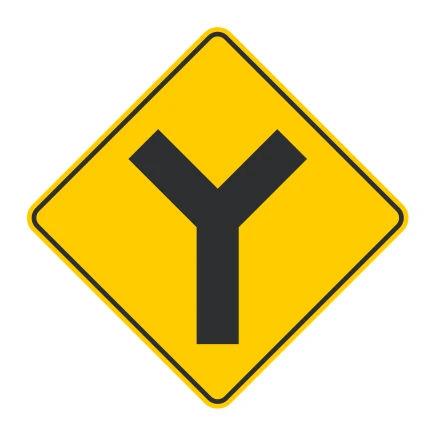 Señal de tránsito: BIFURCACIÓN EN “Y”