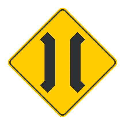 Señal de tránsito: Puente angosto