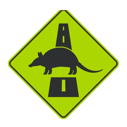 Señal de tránsito: CRUCE DE ANIMALES EN LA VÍA