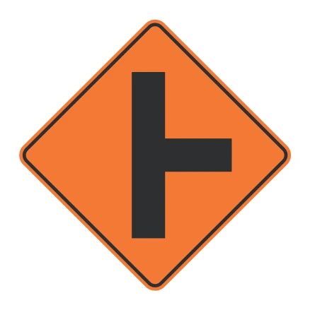 Señal de tránsito: Vía lateral derecha
