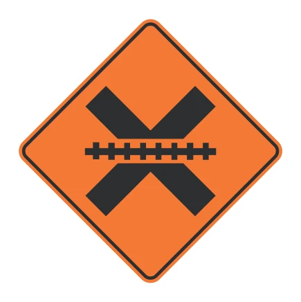 Señal de tránsito: CRUCE FERROVIARIO A NIVEL SIN BARRERA