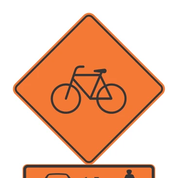 Señal de tránsito: CICLISTAS EN LA VÍA