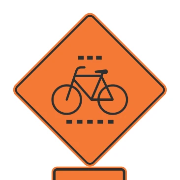 Señal de tránsito: Ubicación de cruce de ciclistas
