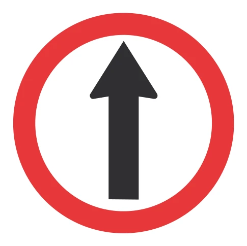 Señal de tránsito: Dirección obligada