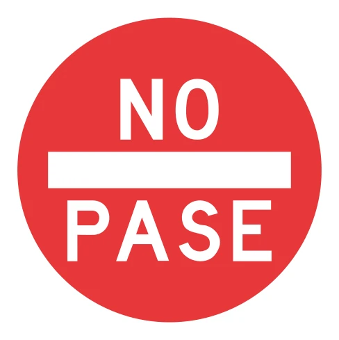 Señal de tránsito: No pase