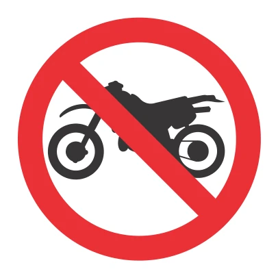 Señal de tránsito: Prohibida circulación de motocicletas