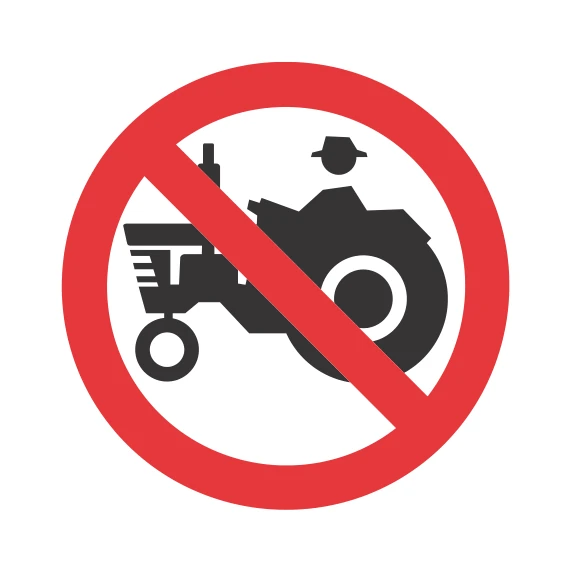 Señal de tránsito: Prohibida circulación de vehículos de tracción animal