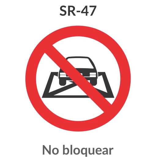 Señal de tránsito: No bloquear intersec-