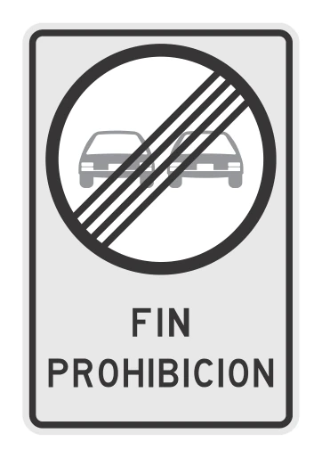 Señal de tránsito: Fin prohibición