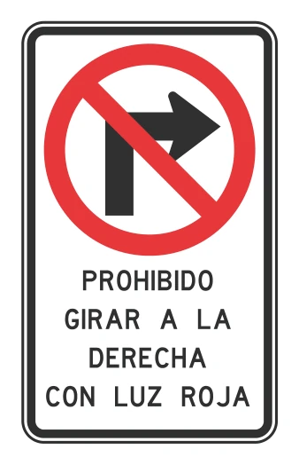 Señal de tránsito: Prohibido girar a la derecha