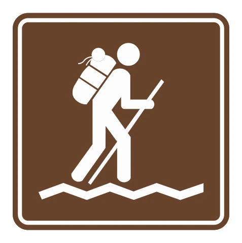 Señal de tránsito: SENDERO PARA EXCURSIONISTAS